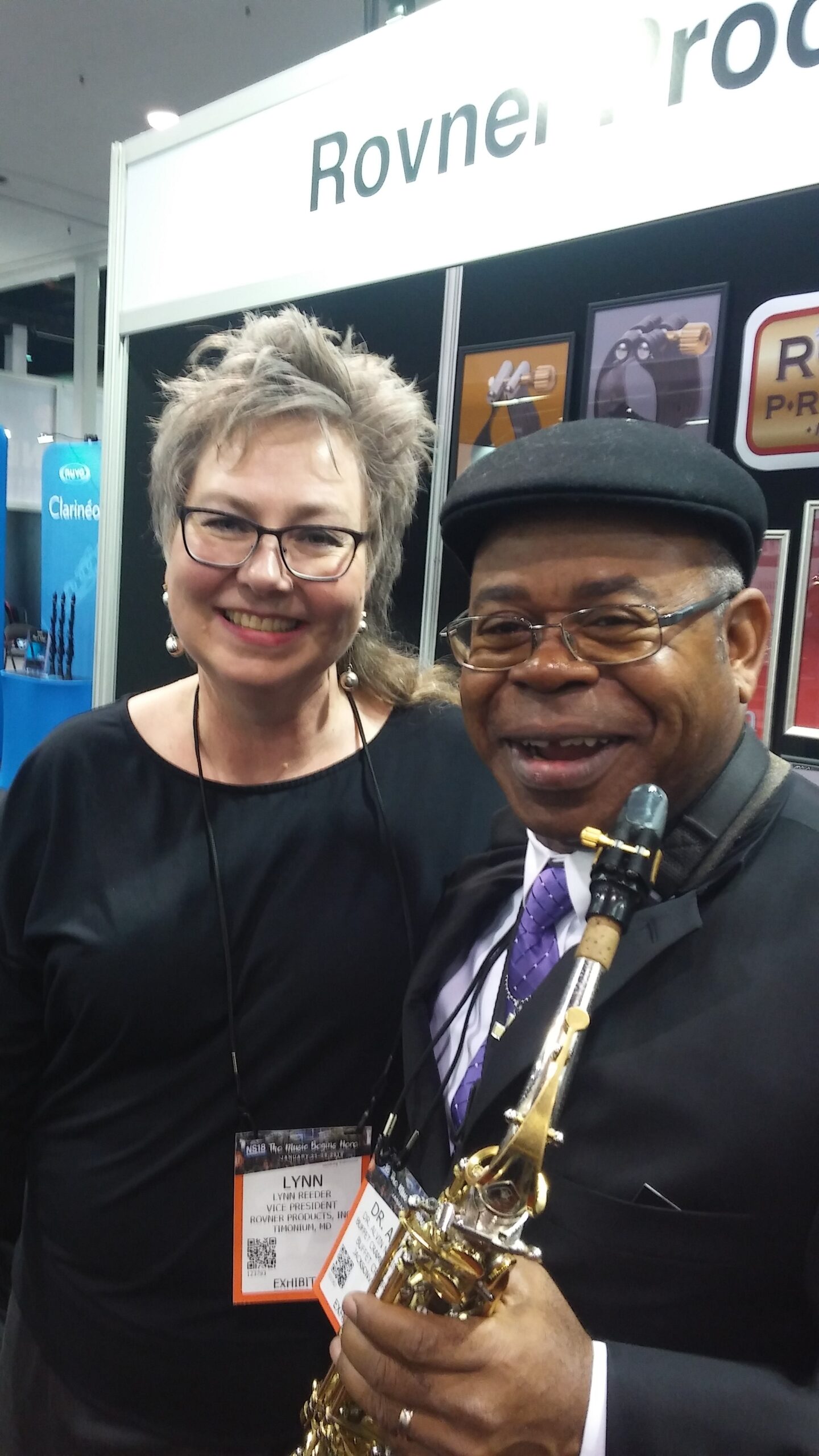 Lynn Reeder & Myself @ Rovner Booth @ NAMM _Anaheim Convention Center - Thur. 1.25.18