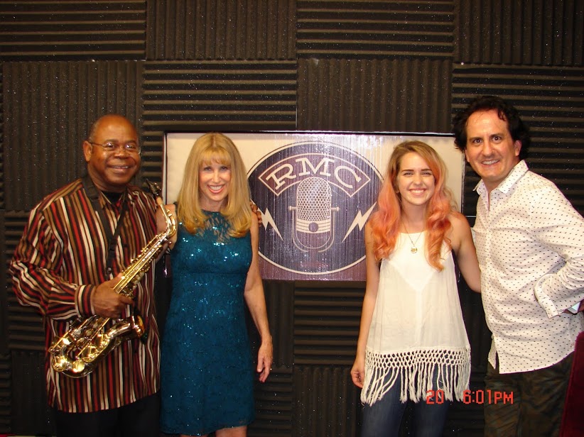 MARGIE BALTERS, BILLY SHEA, ASSIST_BASSIST & HOST_Producer DR. ALVIN MCKINNEY_THE JOYFUL JAZZ SHOW @ RMC STUDIOS_8.20.15
